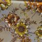 Preview: FLOWERS YELLOW GOLD Afrikanischer Wax Print Stoff - Embellished